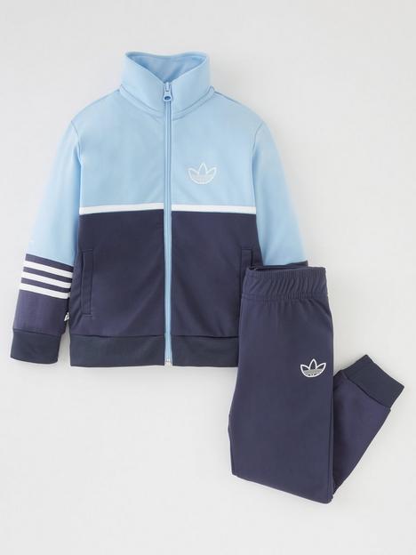 adidas-younger-boys-outline-tracksuit-bluenavy