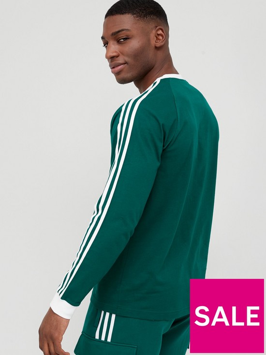 stillFront image of adidas-originals-3-stripe-long-sleevenbspt-shirt-green
