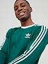  image of adidas-originals-3-stripe-long-sleevenbspt-shirt-green