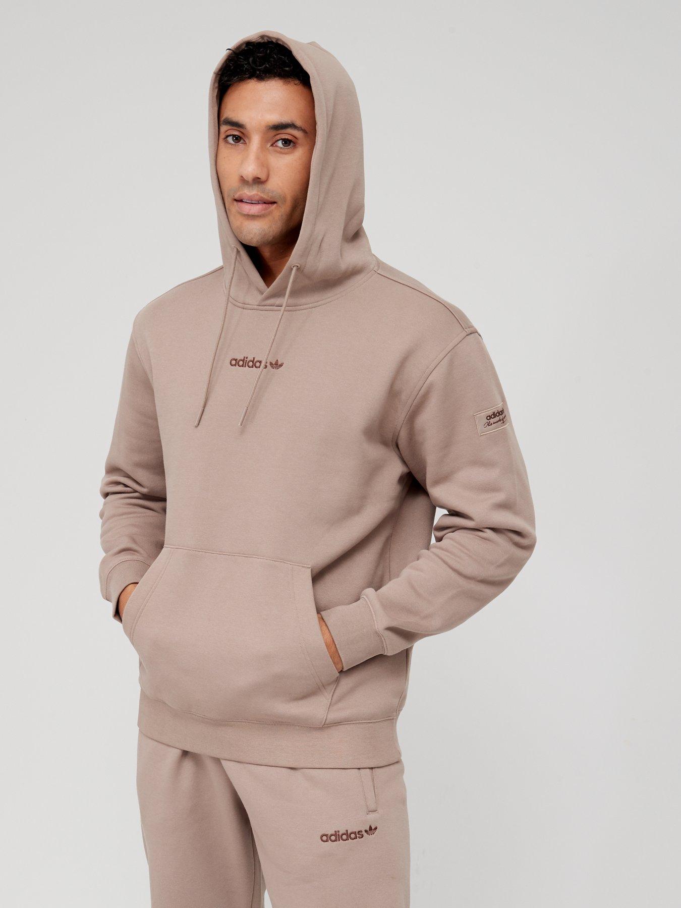 Hoodies & Sweatshirts Trefoil Linear Label Overhead Hoodie - Brown
