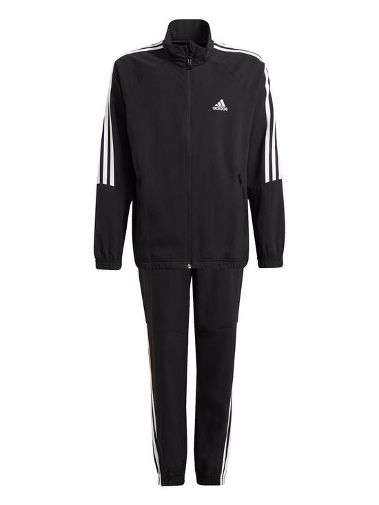 front image of adidas-boys-woven-tracksuit