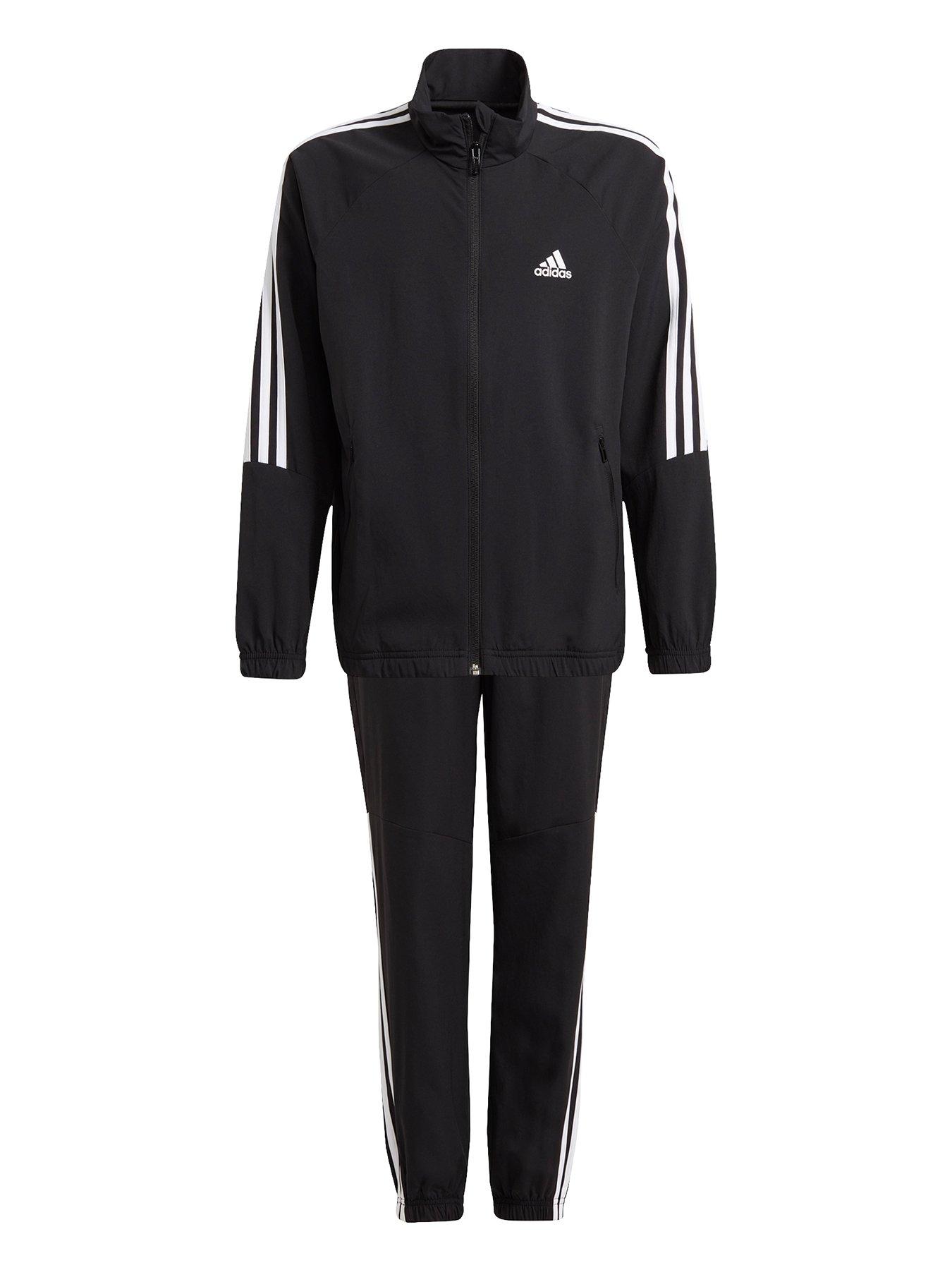 adidas Sportswear Boys Woven Tracksuit Black White very