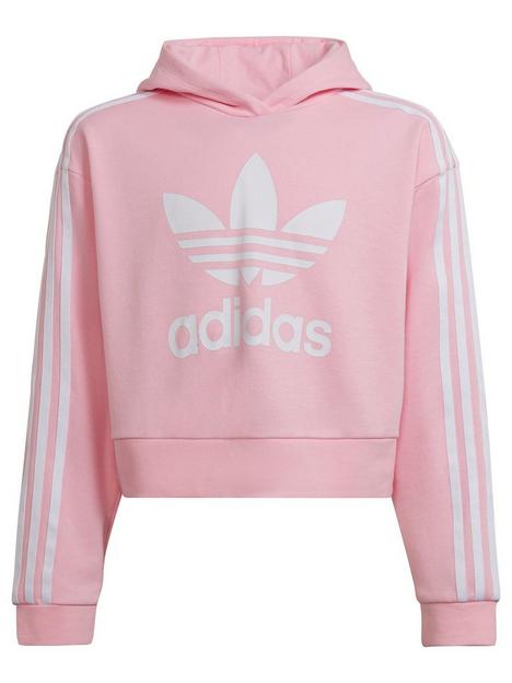 adidas-originals-junior-girls-trefoil-cropped-hoodie-pinkwhite