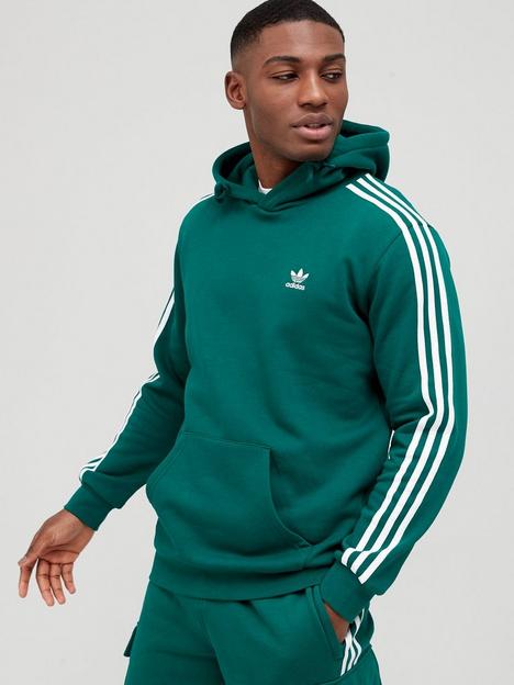 adidas-originals-3-stripe-pullover-hoodie-green