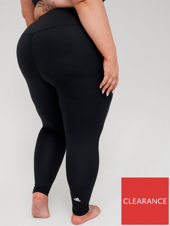 stillFront image of adidas-womens-performance-yoga-essentials-high-waisted-leggings-black