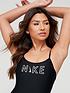  image of nike-colourblock-crossover-one-piece-swimsuit-black