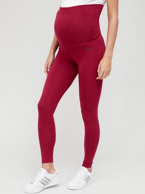 adidas-maternity-leggings-burgundy