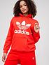 image of adidas-originals-trefoil-hoodie-red