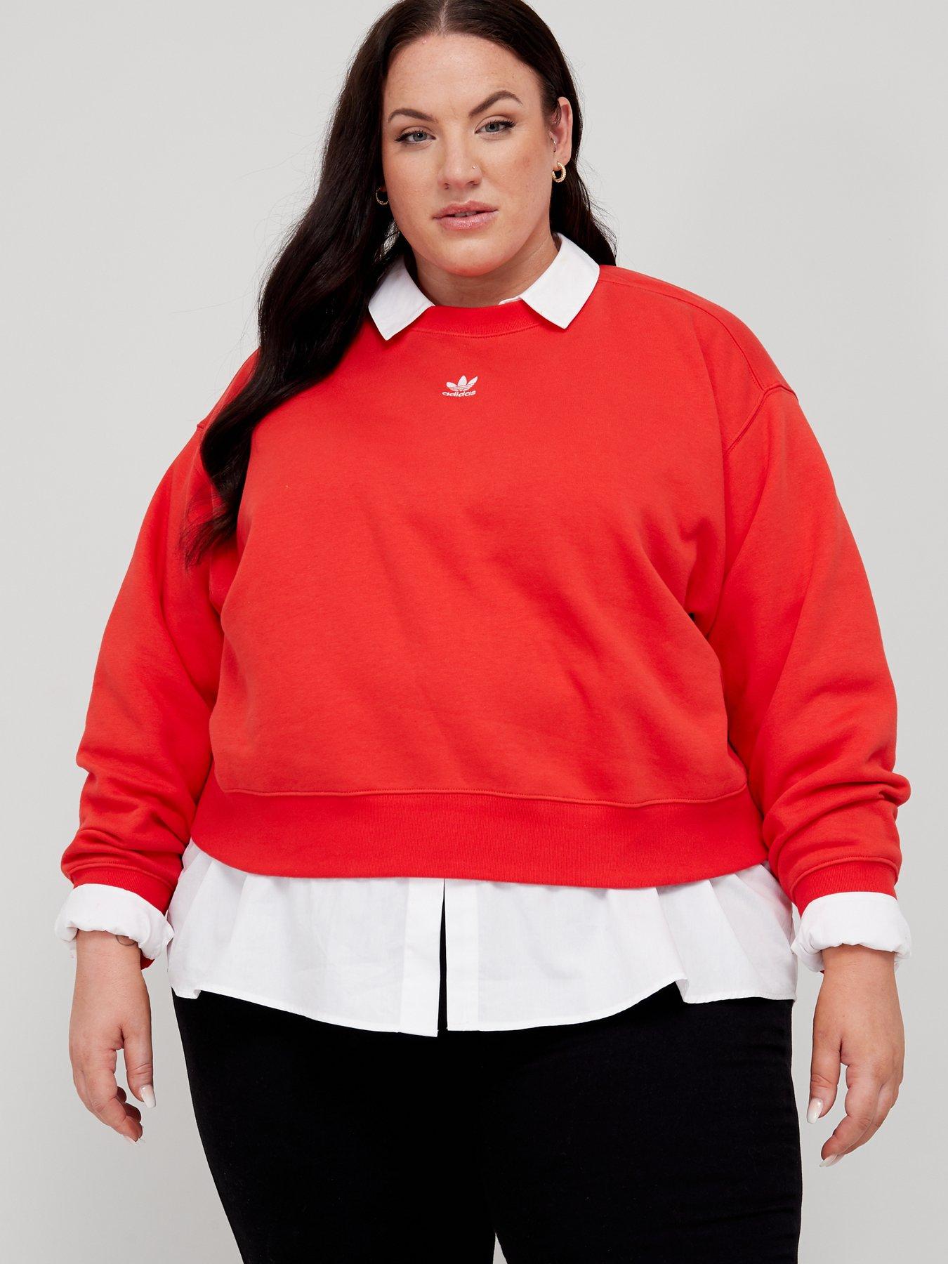 adidas red sweatshirt womens