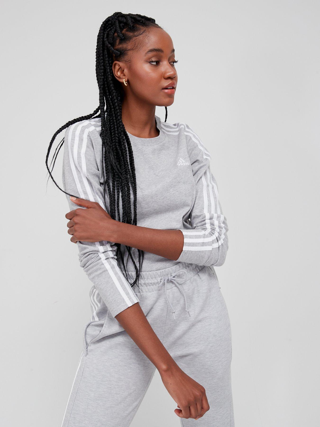 New Women's adidas Originals 3-Stripes Long Sleeve Activewear