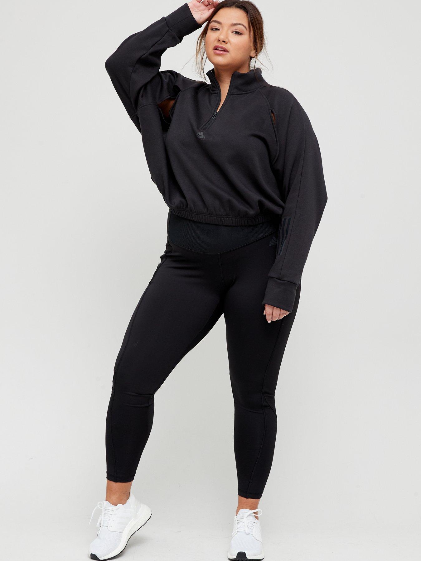 Hoodies & Sweatshirts Hyperglam Fleece Sweater (Plus Size) - Black
