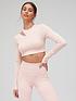  image of adidas-hyperglam-rib-training-long-sleeve-t-shirt-pink
