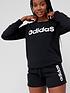  image of adidas-linear-french-terry-sweat-top-black