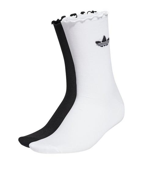 adidas-originals-2-pack-ofnbspruffle-crew-socks-blackwhite