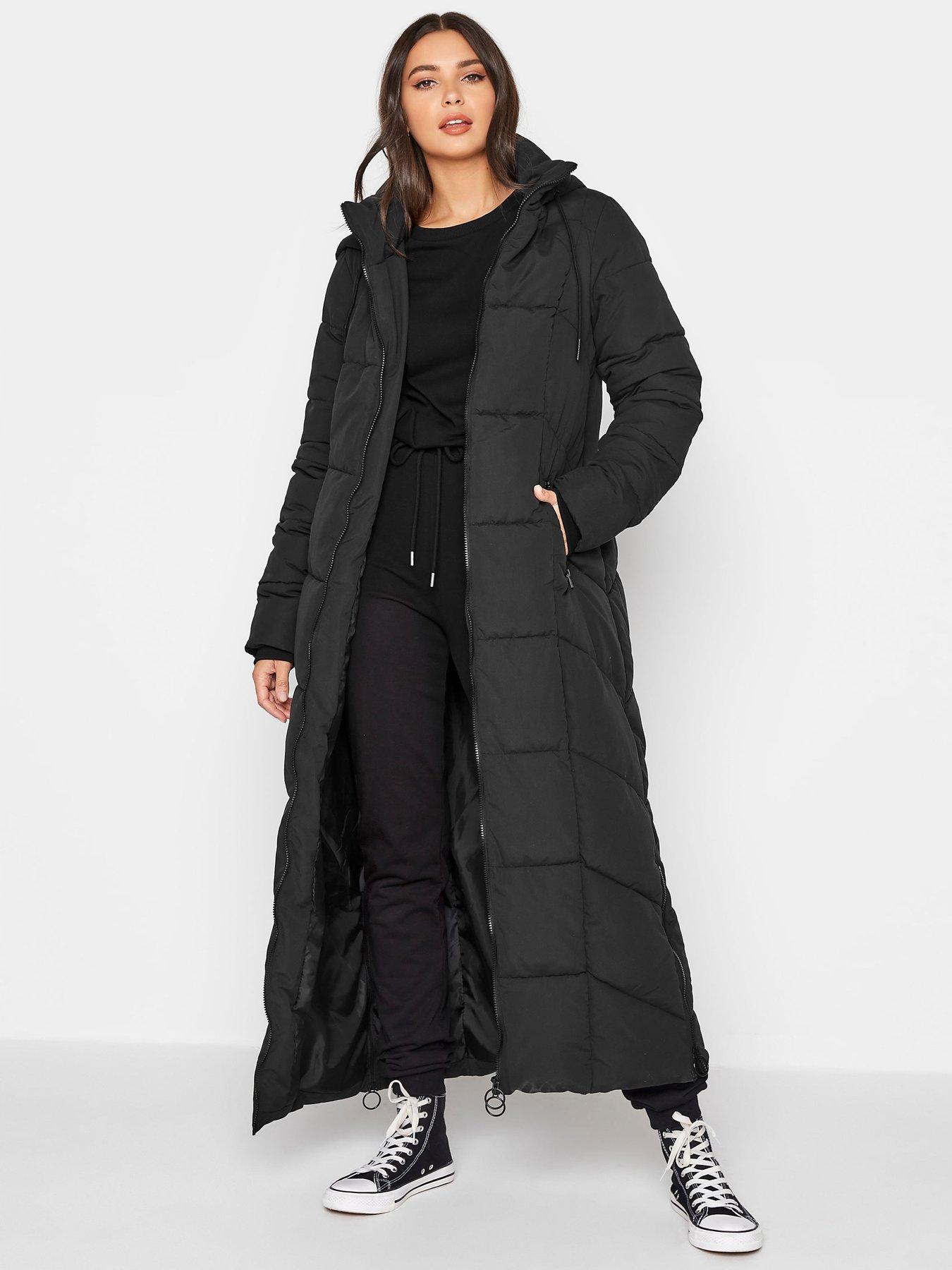 Long black hot sale padded coat