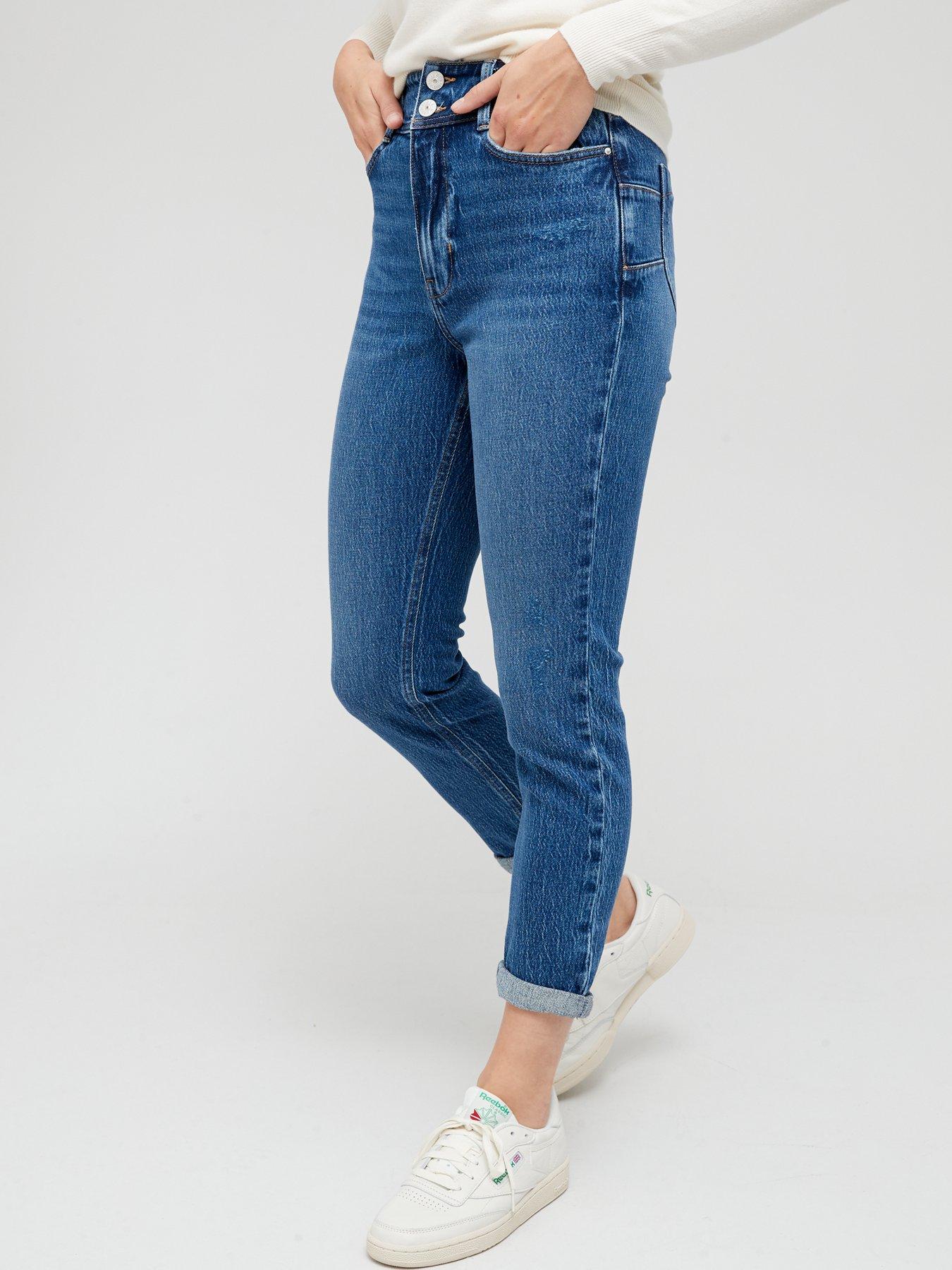 Women Shaper Slim Straight Jean - Mid Wash