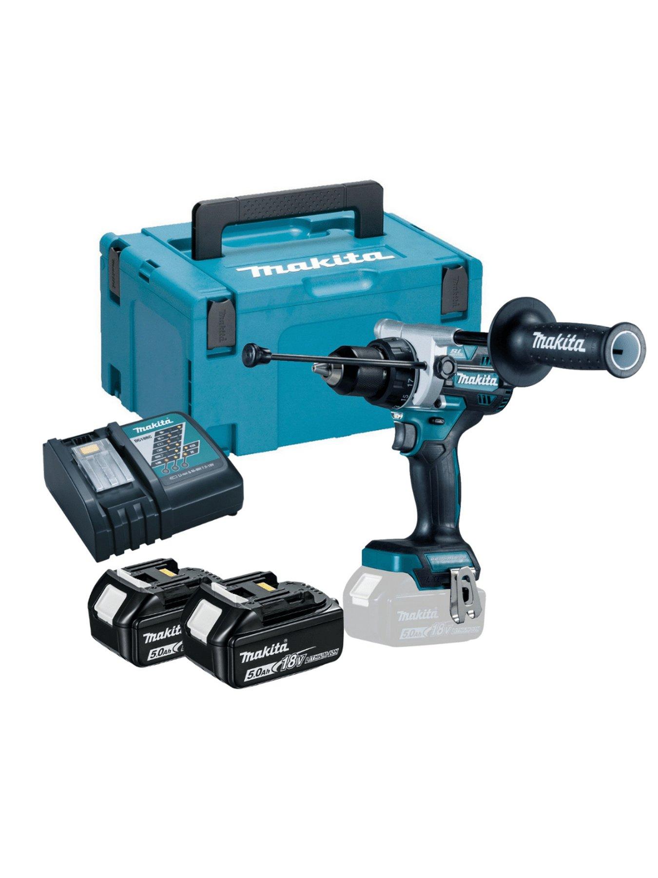 Image 2 of 6 of Makita 18v Lxt Brushless Cordless&nbsp;Combi Drill With 2x 5ah Batteries, Fast Charger &amp; Makpac Carry Case