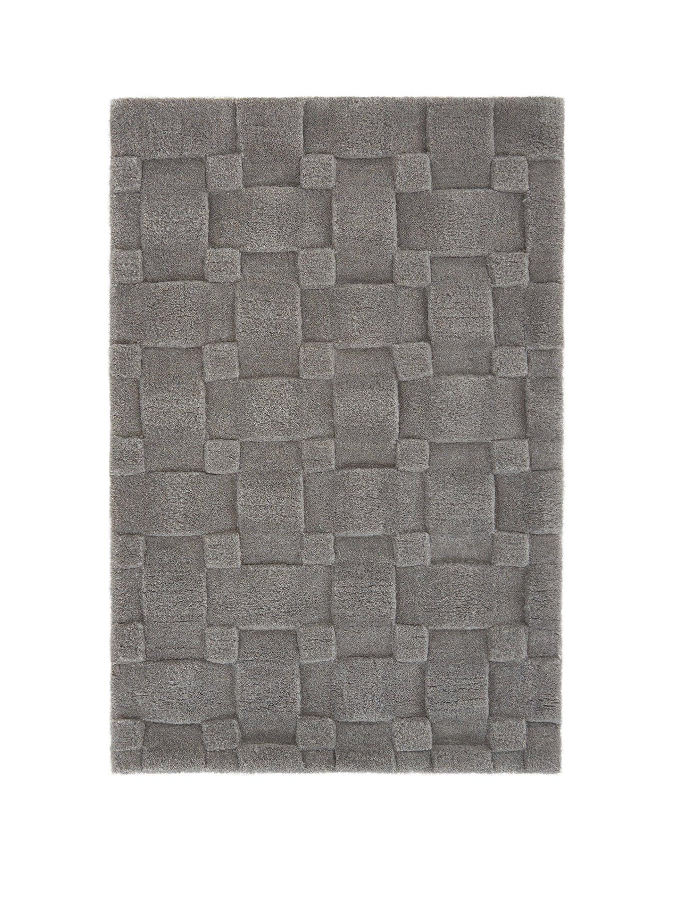 Product photograph of Origins Cosy Cottage Weave Grey Rug 80x150 from very.co.uk
