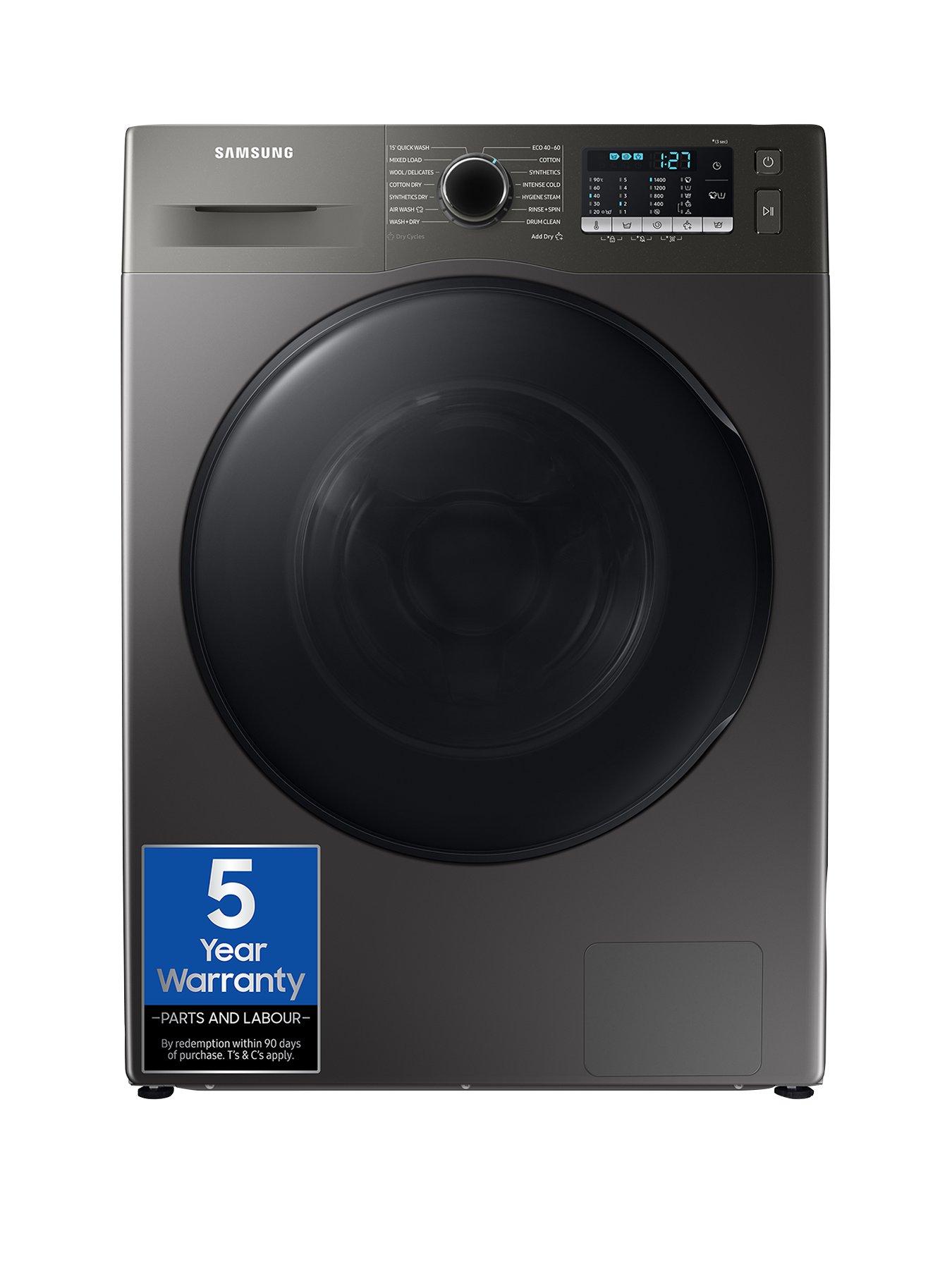 Product photograph of Samsung Series 5 Wd90ta046bx Eu With Ecobubble Trade 9kg Wash 6kg Dry 1400 Rpm Spin Washer Dryer E Rated - Graphite from very.co.uk