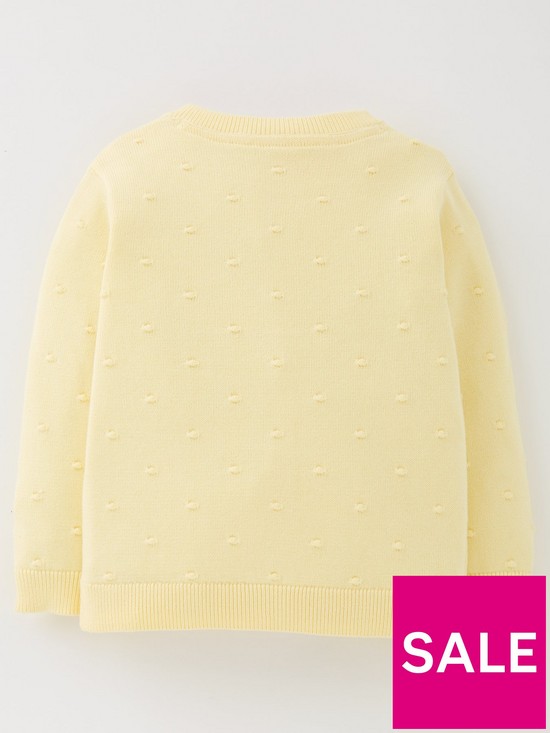 back image of mini-v-by-very-girls-lemon-bobble-knit-cardi-lemon