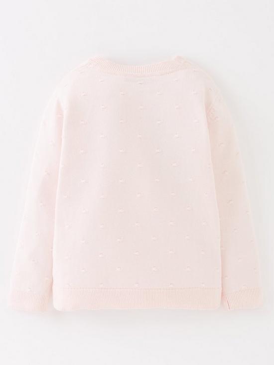 back image of mini-v-by-very-girls-bobble-cardi-pink