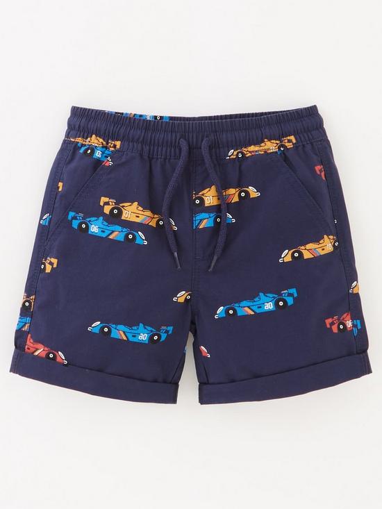 back image of mini-v-by-very-boys-2pk-cars-woven-pull-on-short