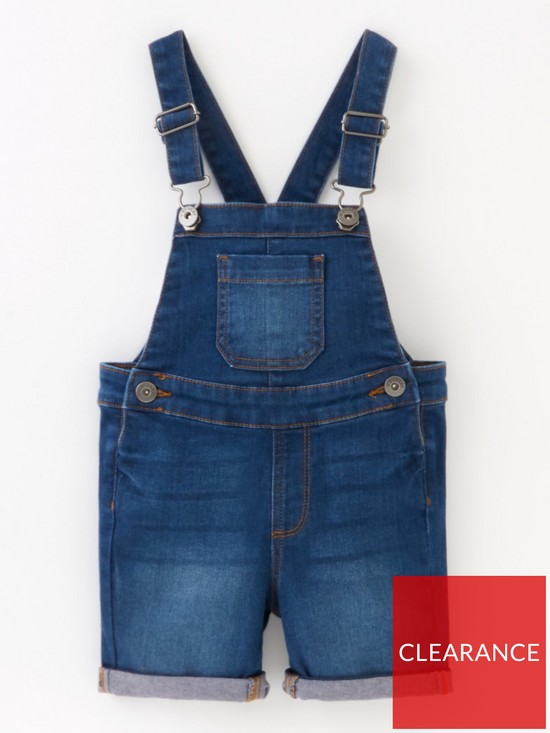 front image of mini-v-by-very-denim-shortie-dungaree