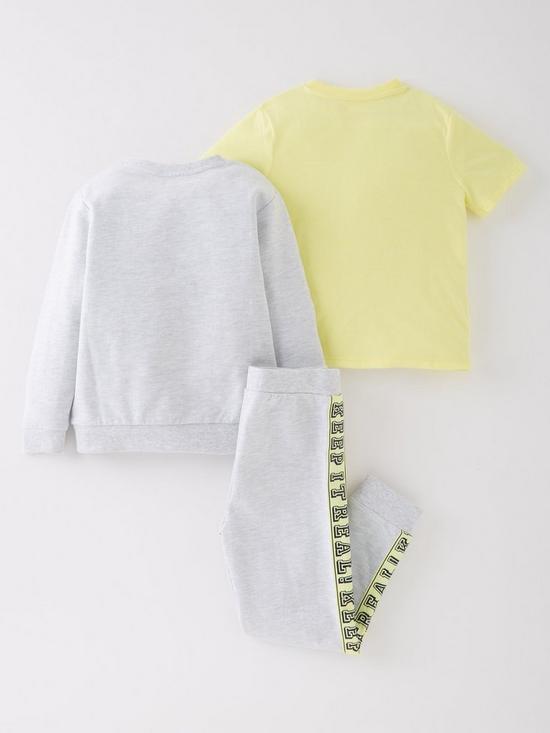 back image of mini-v-by-very-boys-keep-it-real-sweat-tee-and-jogger-set-greymulti