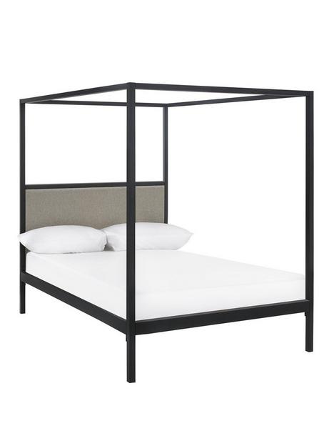 hampton-4-poster-bed-metalnbspbed-with-mattress-options-buy-and-save