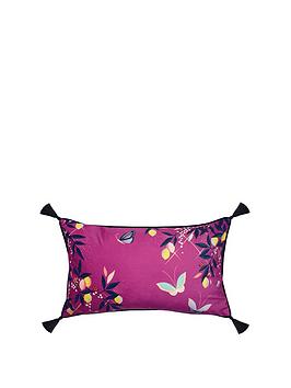 Sara Miller Pink Butterflies Cushion - Feather Filled