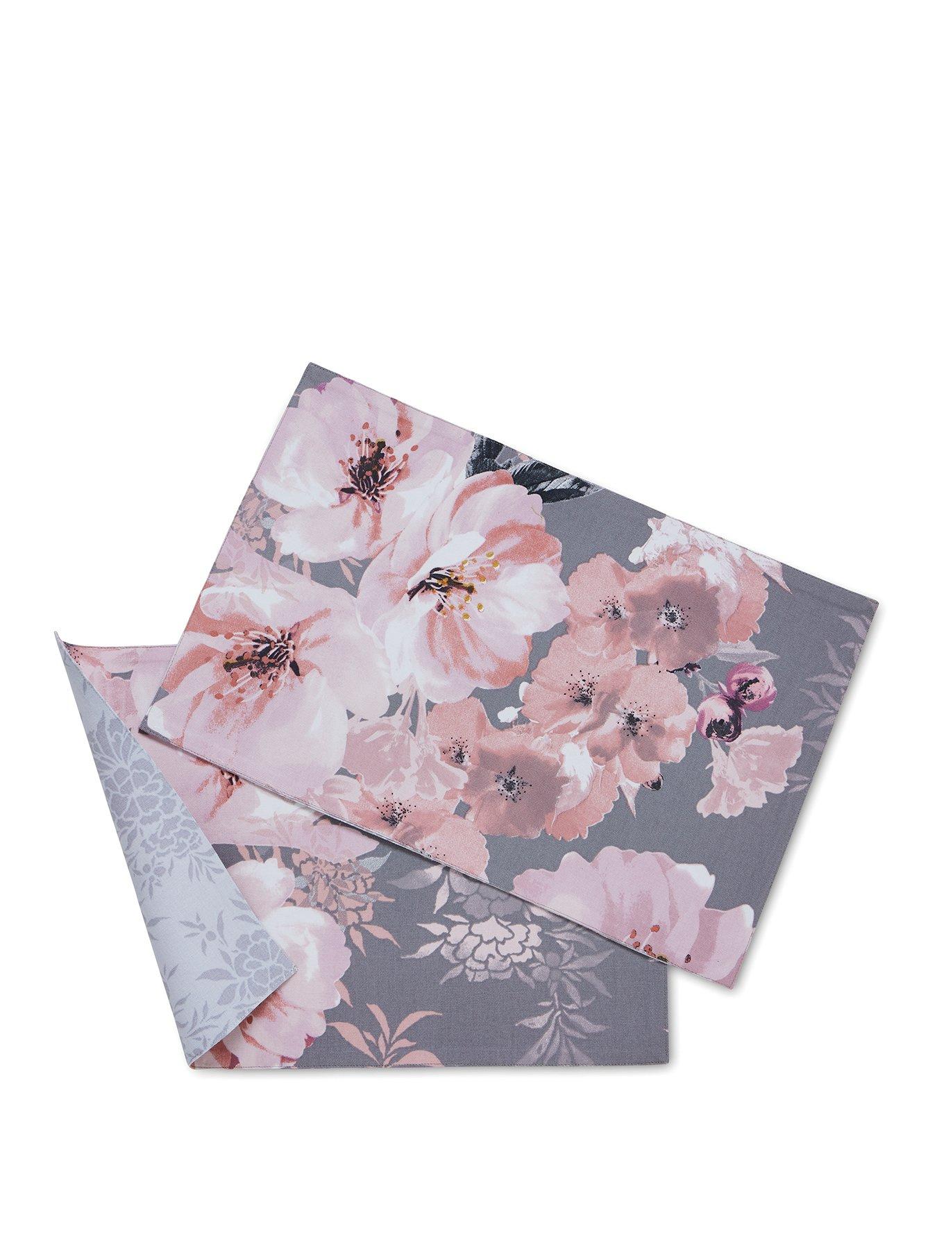 Product photograph of Catherine Lansfield Dramatic Floral Placemats Ndash Set Of 2 from very.co.uk