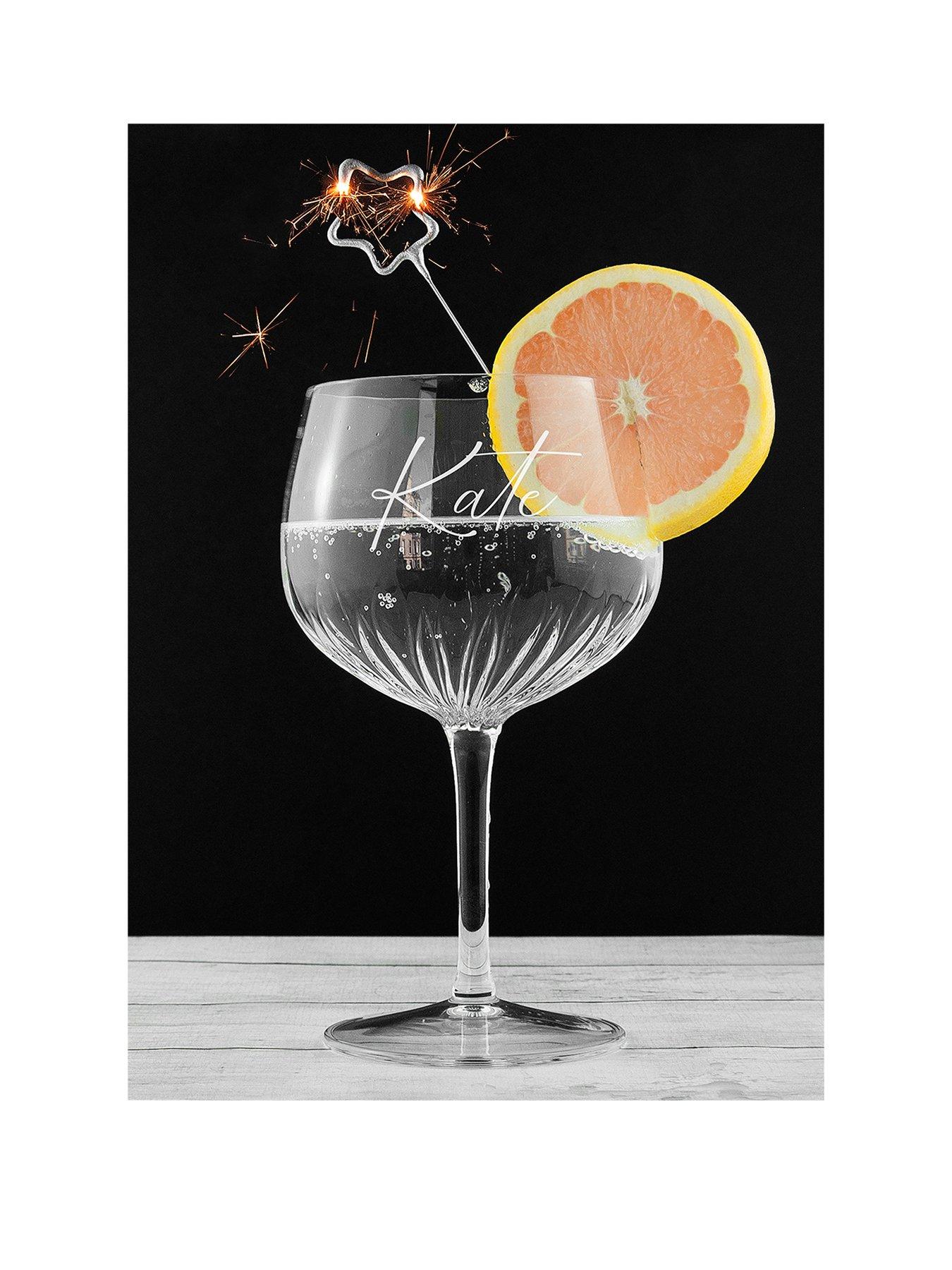Product photograph of Treat Republic Personalised Crystal Gin Goblet from very.co.uk