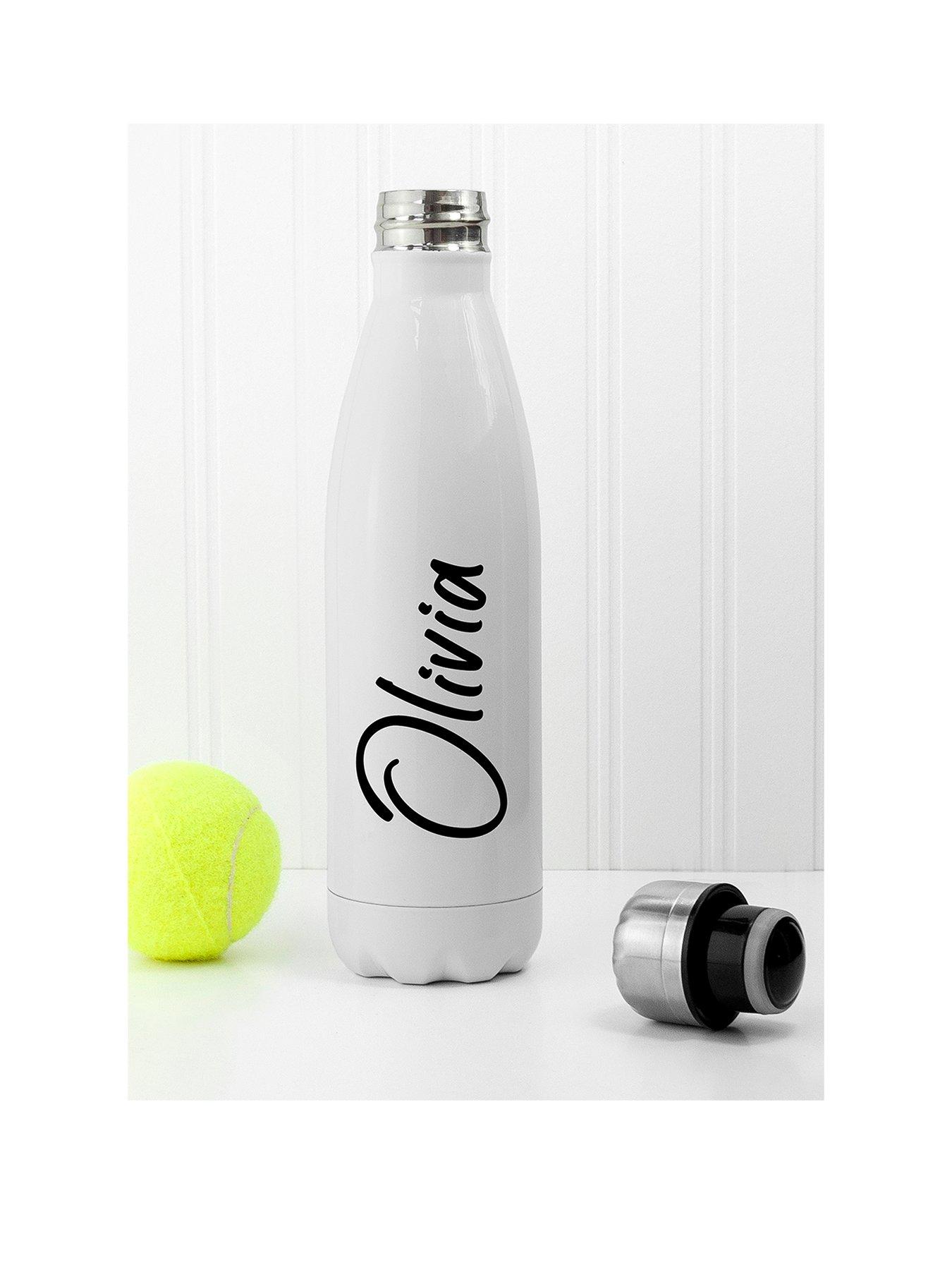 Product photograph of Treat Republic Personalised White Water Bottle - Script from very.co.uk
