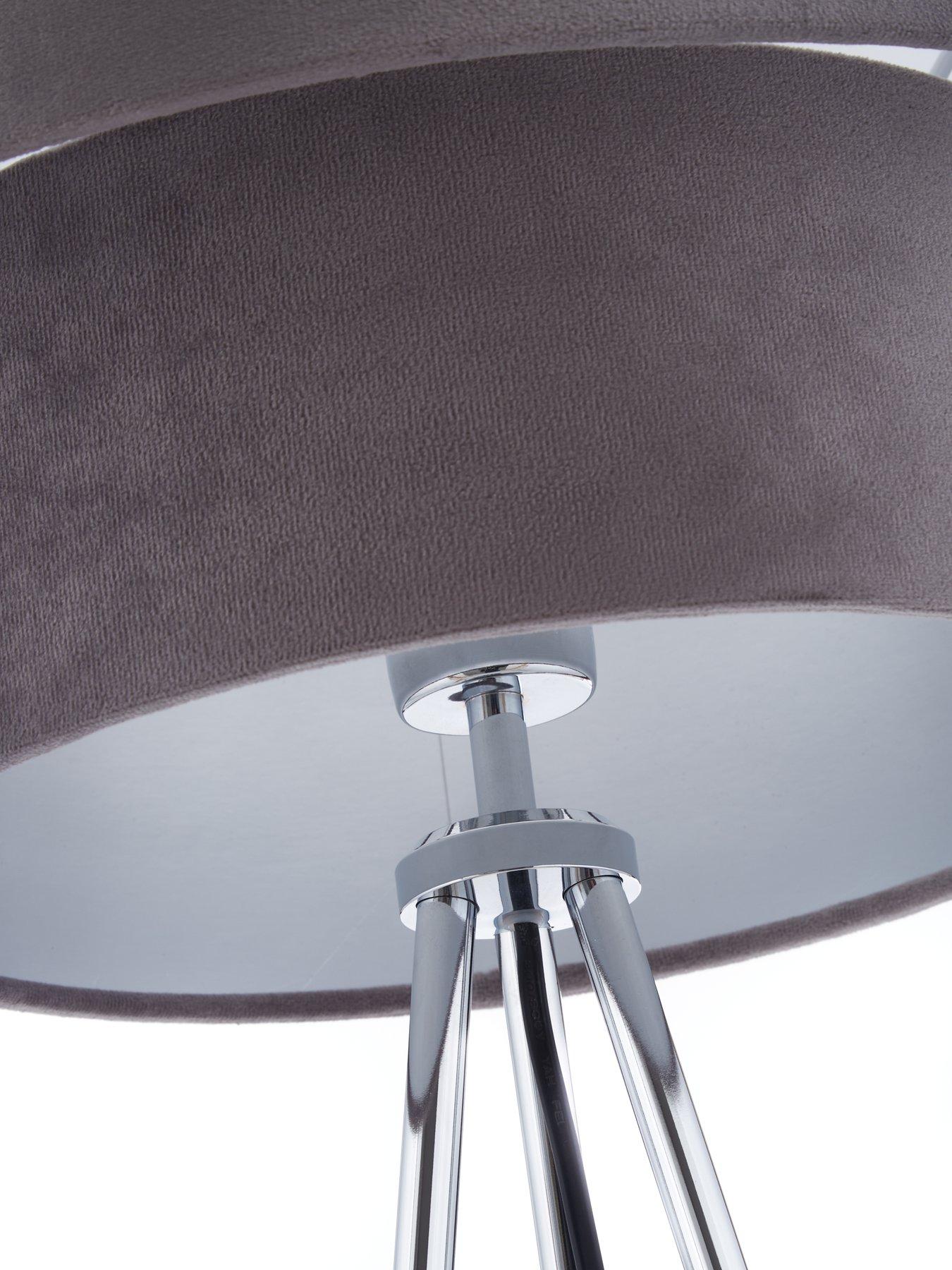 Image 3 of 5 of The Very Collection Tia Two Tiered Floor Lamp - Grey/Silver