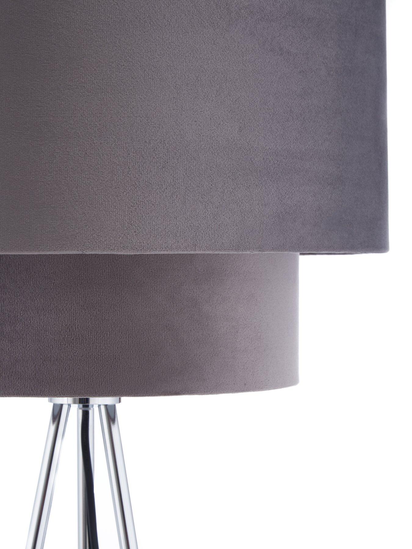 Image 4 of 5 of The Very Collection Tia Two Tiered Floor Lamp - Grey/Silver