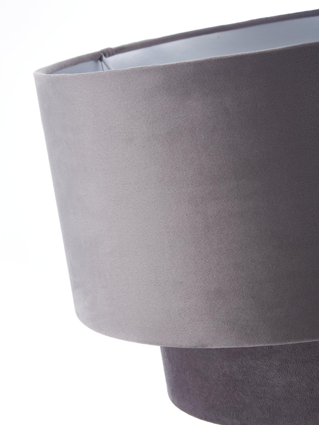 Image 5 of 5 of The Very Collection Tia Two Tiered Floor Lamp - Grey/Silver