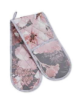 Product photograph of Catherine Lansfield Dramatic Floral Double Oven Glove from very.co.uk