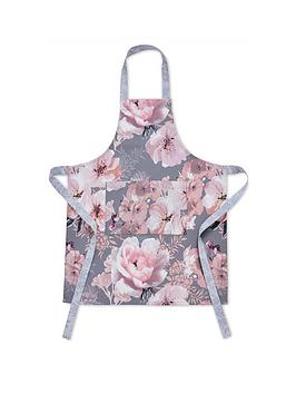 Product photograph of Catherine Lansfield Dramatic Floral 100 Cotton Apron from very.co.uk