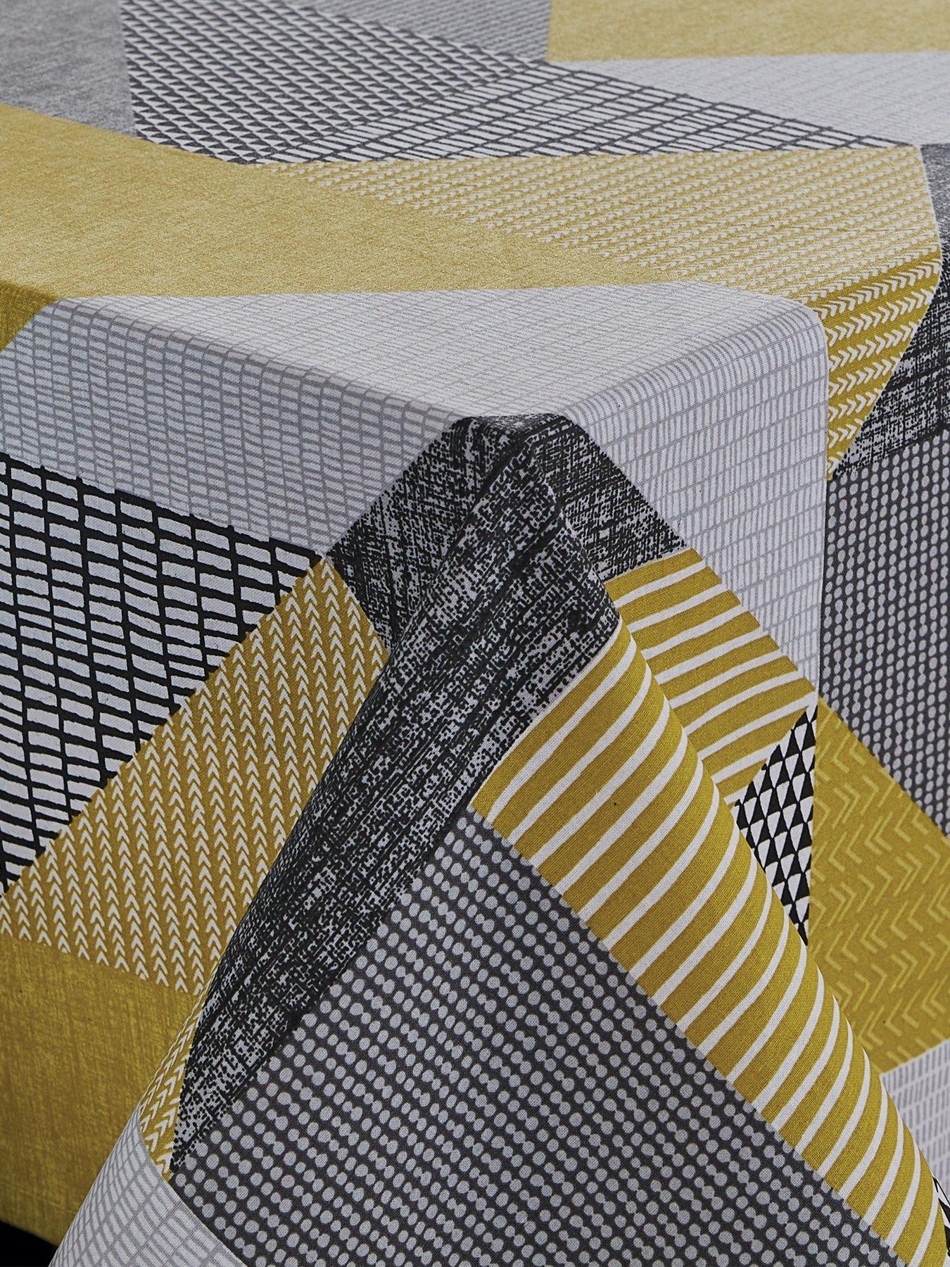 Image 3 of 4 of Catherine Lansfield Larrson Geo&nbsp;Ochre Tablecloth
