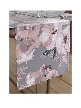 Product photograph of Catherine Lansfield Dramatic Floral Table Runner from very.co.uk