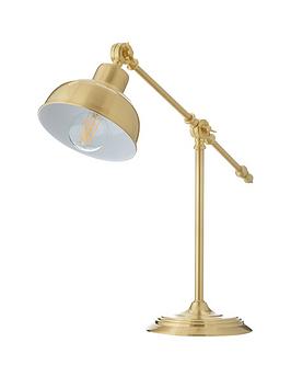 Product photograph of Avril Desk Table Lamp - Satin Brass from very.co.uk