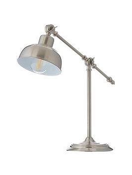 Product photograph of Avril Desk Table Lamp - Satin Nickel from very.co.uk