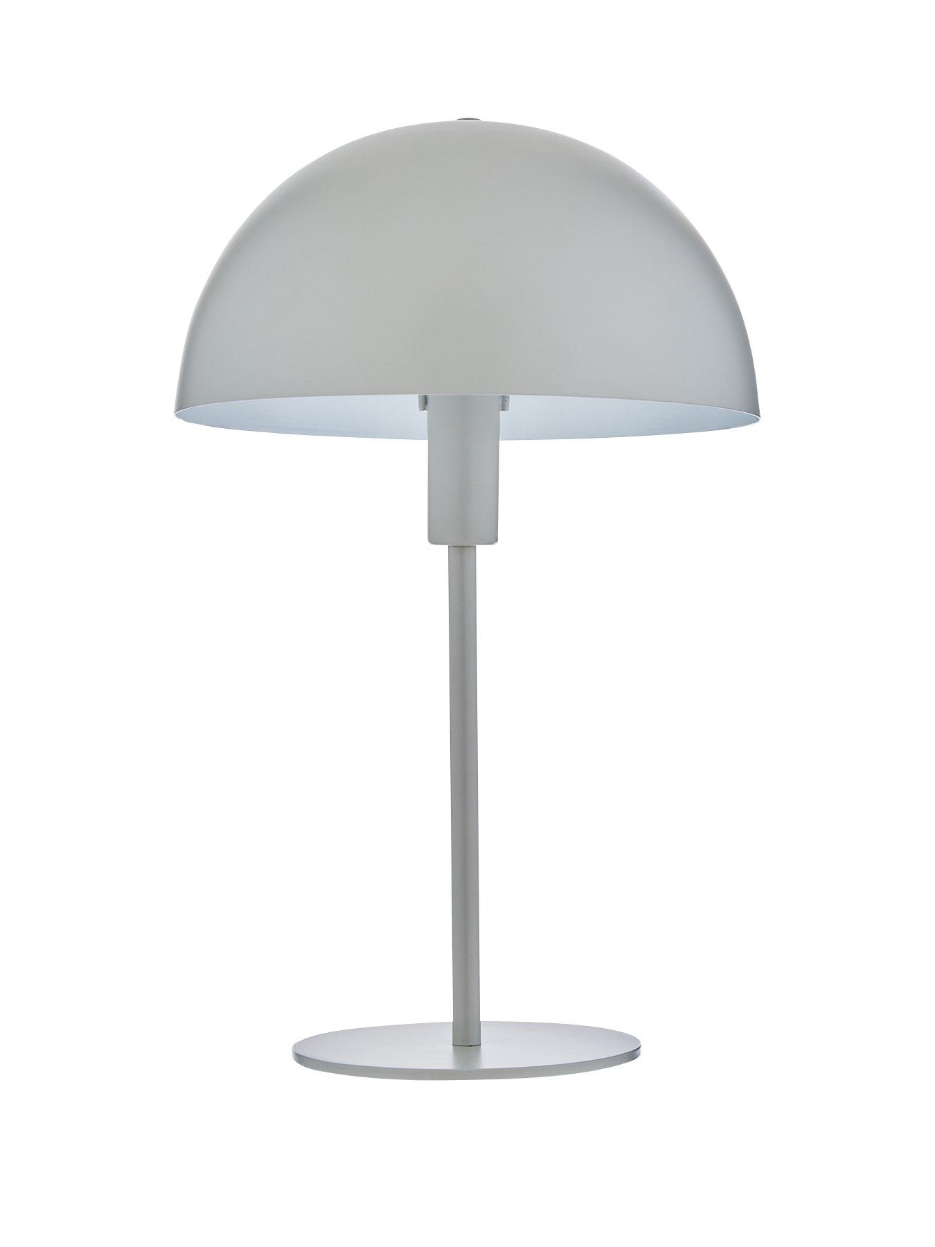Product photograph of Domed Table Lamp - Grey from very.co.uk