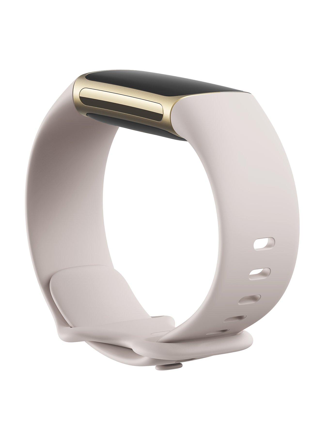 Fitbit white store and rose gold