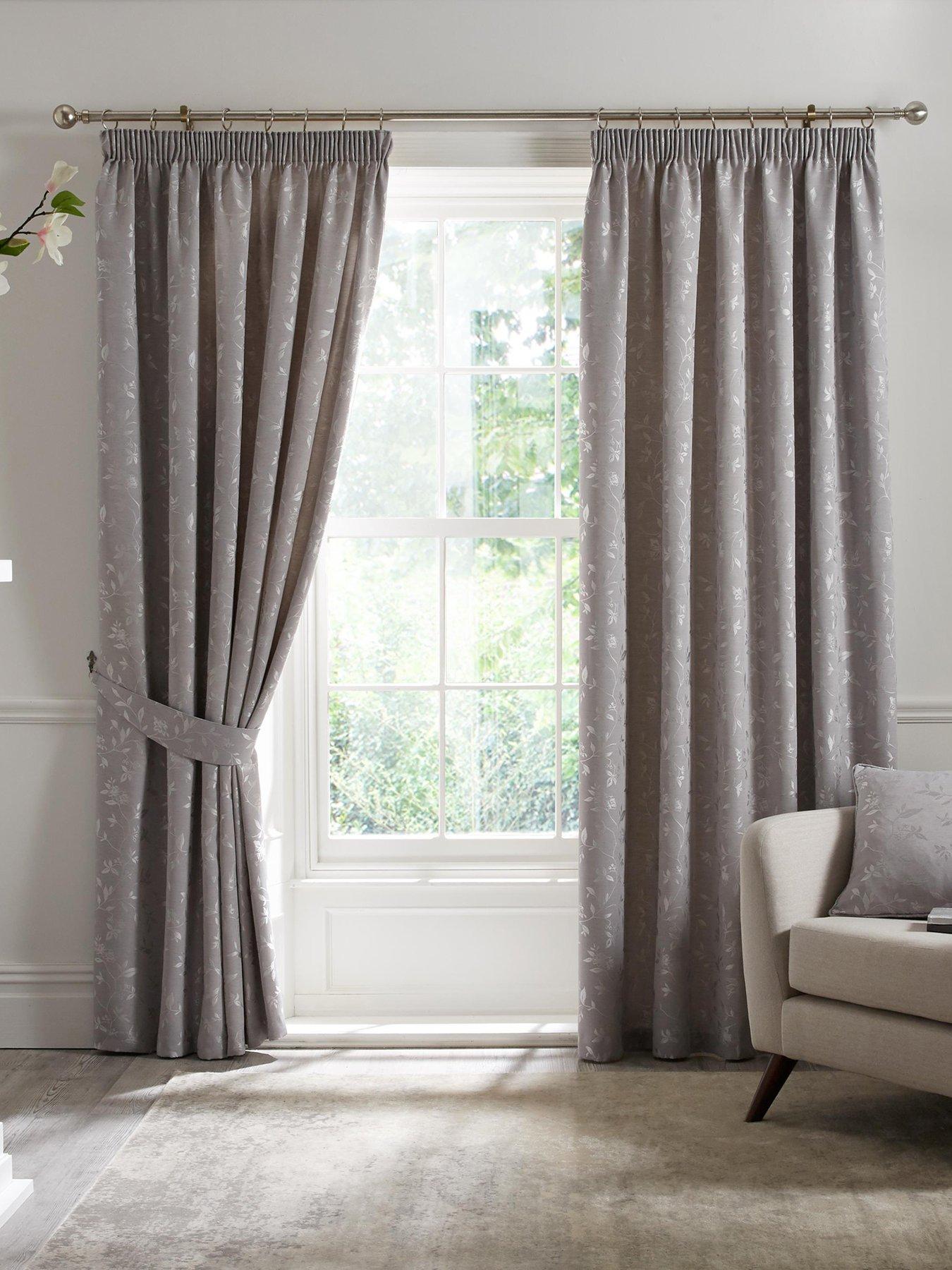 Curtina Bird Trail Pencil Pleat Lined Curtains