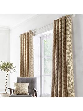 Product photograph of Appletree Asha Eyelet Lined Curtains from very.co.uk