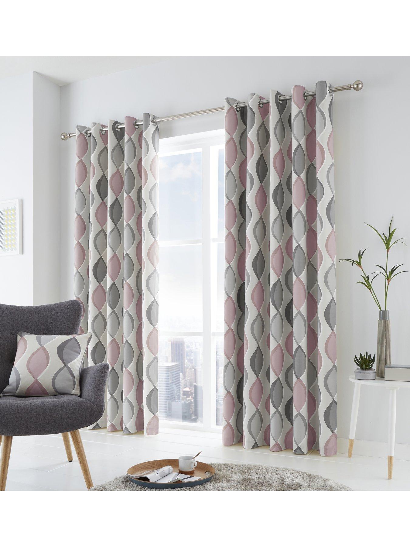 Fusion Lennox Lined Eyelet Curtains