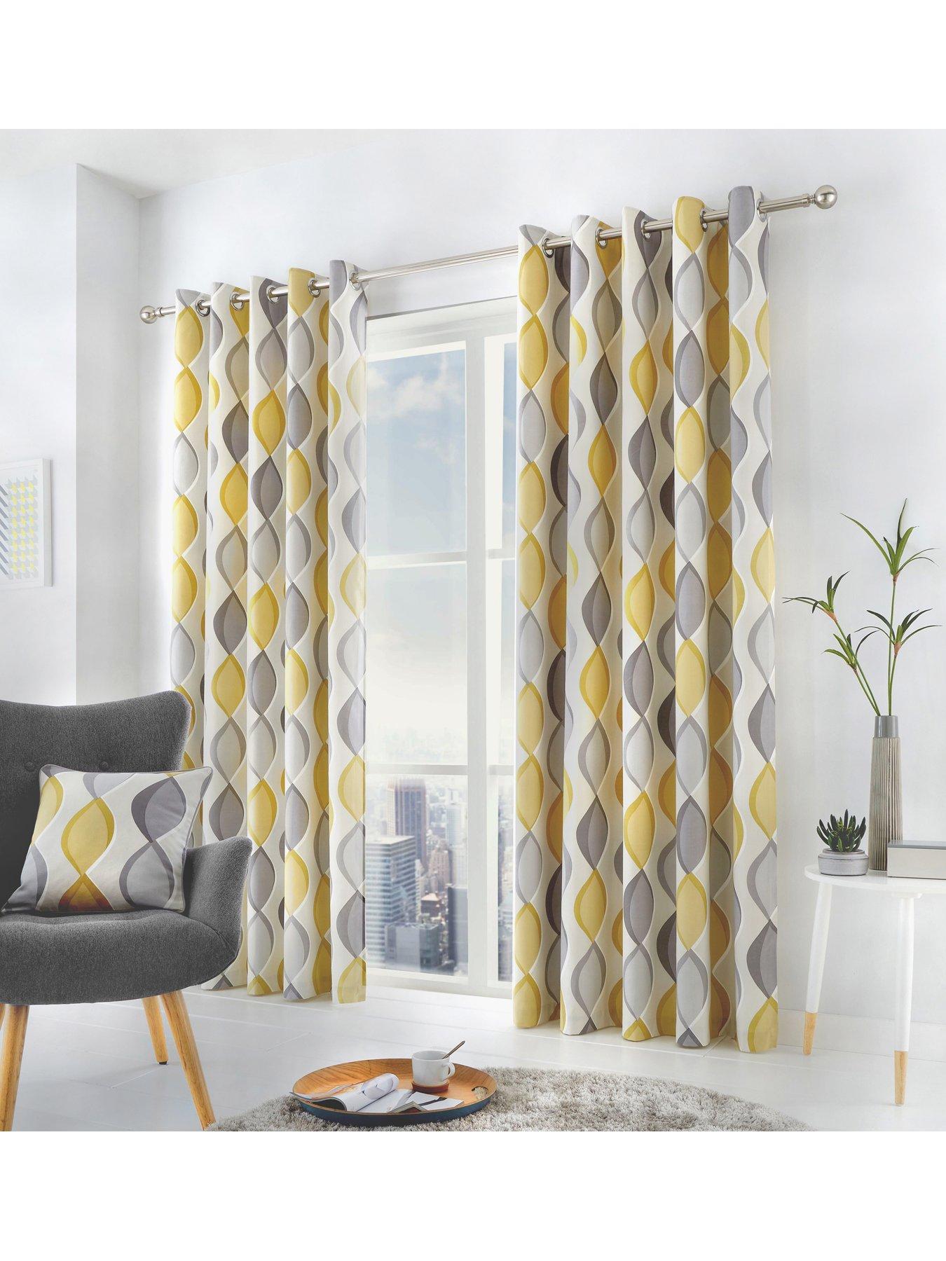 Fusion Lennox Lined Eyelet Curtains