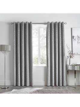 Product photograph of By Caprice Faye Eyelet Lined Curtains from very.co.uk
