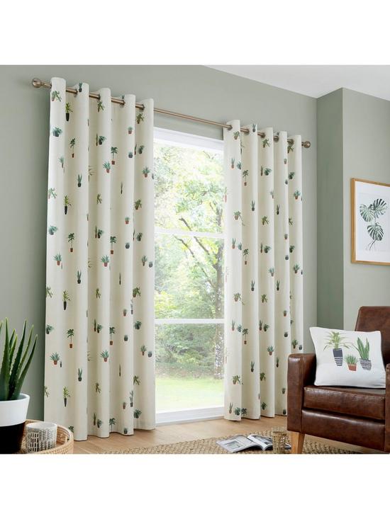 front image of fusion-cactus-eyelet-linednbspcurtains